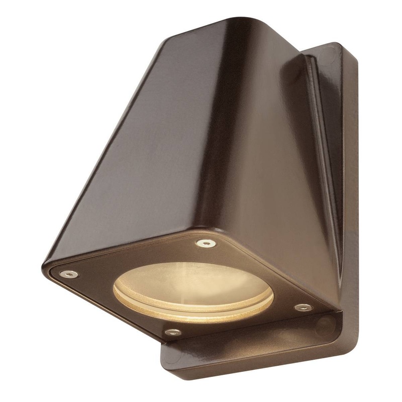 WALLYX GU10 wall light, antique-bronze, max. 50W, IP44