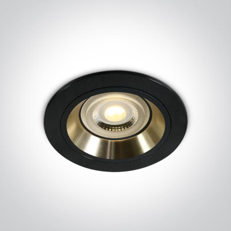 BLACK GU10 10W GOLD REFLECTOR