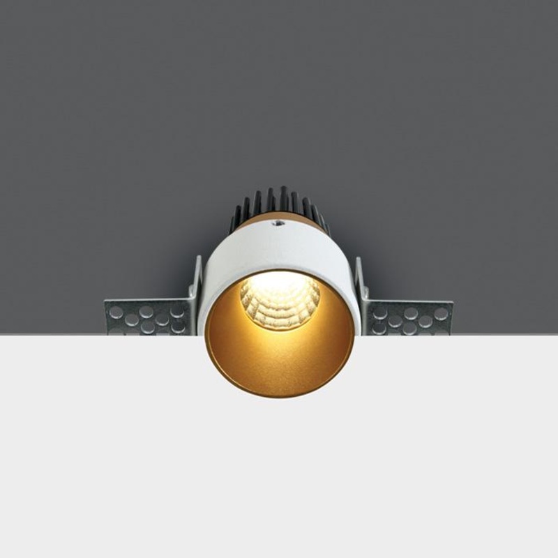 BRASS LED 3w WW 36deg 350mA IP20 DARK LIGHT TRIMLESS