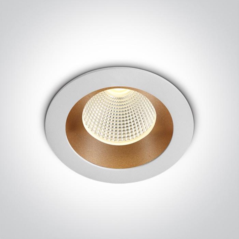 WHITE/BRASS LED 3W WW 350mA DARK LIGHT
