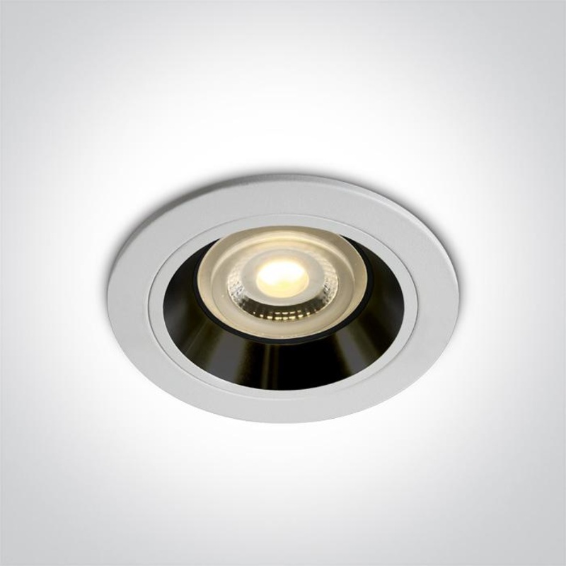 WHITE GU10 10W BLACK REFLECTOR