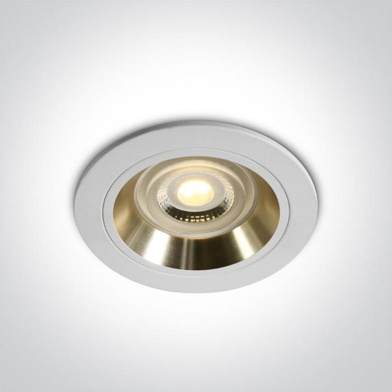 WHITE GU10 10W GOLD REFLECTOR