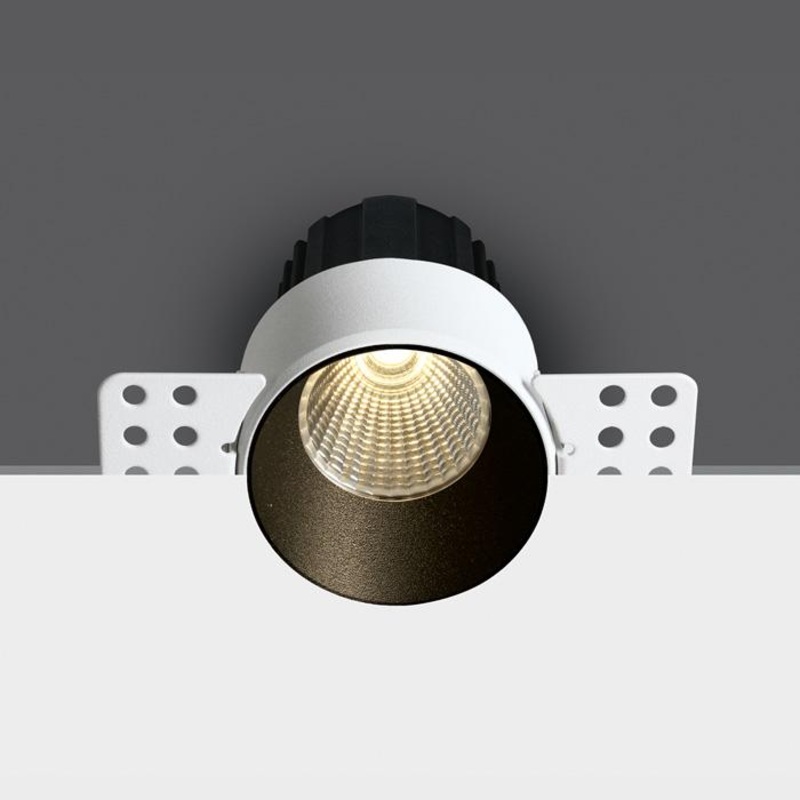 BLACK COB LED 12W WW 40deg 700mA 2-STEP TRIMLESS DARK LIGHT