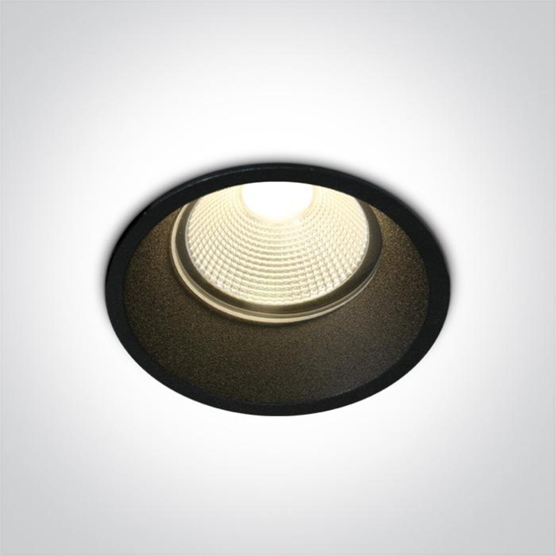 BLACK COB LED 12w WW 700mA 38deg IP44 SEMITRIMLESS