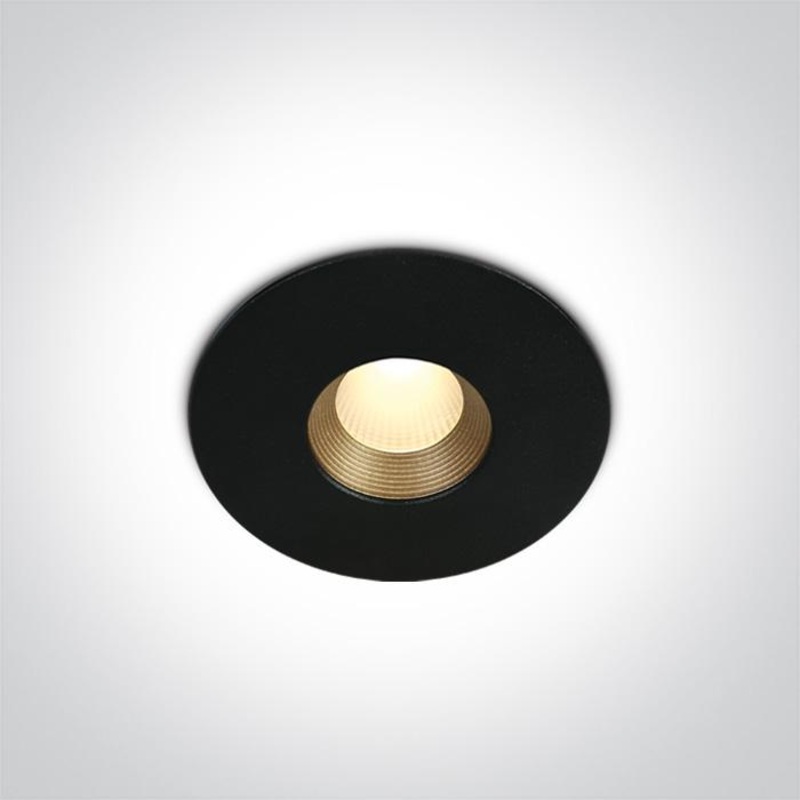 BLACK COB LED 8W WW 36deg IP54 230v DARK LIGHT