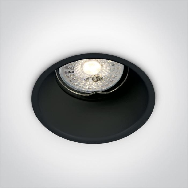 BLACK GU10 10W SEMI TRIMLESS