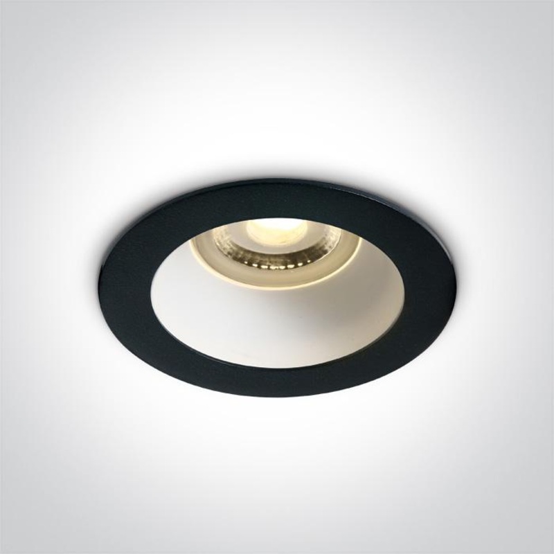 BLACK GU10 10W WHITE REFLECTOR DARK LIGHT