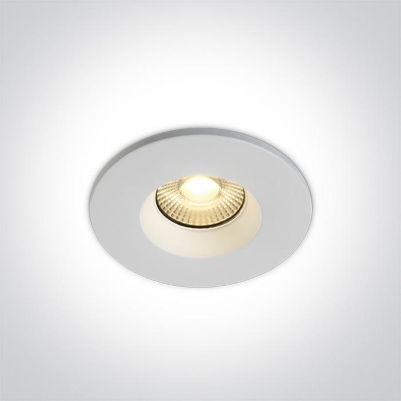 WHITE FIRE RATED LED 7W WW 60deg IP65 230V DIMMABLE