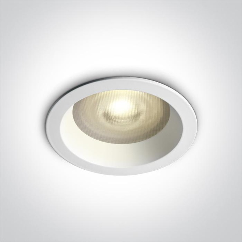 WHITE PRISMATIC GU10 10W IP65 DARK LIGHT