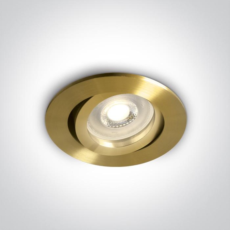 BRUSHED BRASS ADJUSTABLE GU10 10W