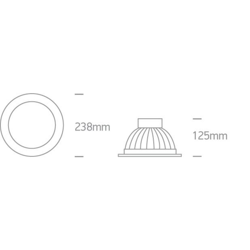 GREY SMD LED 24w WW IP44 85-240v