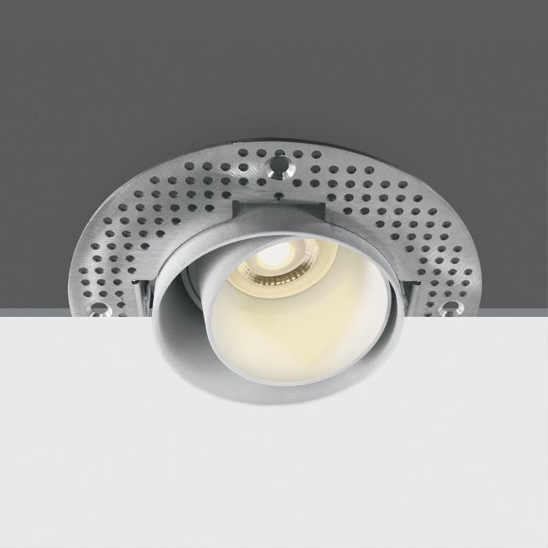 WHITE ADJUSTABLE TRIMLESS GU10 10W DARK LIGHT