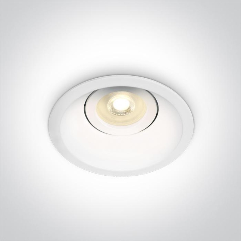 WHITE GU10 10w DARK LIGHT ADJUSTABLE