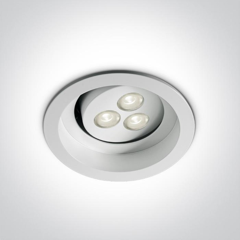 WHITE LED 3w CW SEMI-TRIMLESS 350mA