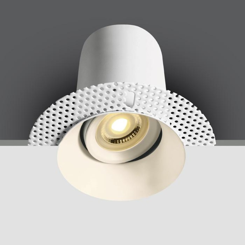 WHITE TRIMLESS FIRE RATED GU10 10w DARK LIGHT