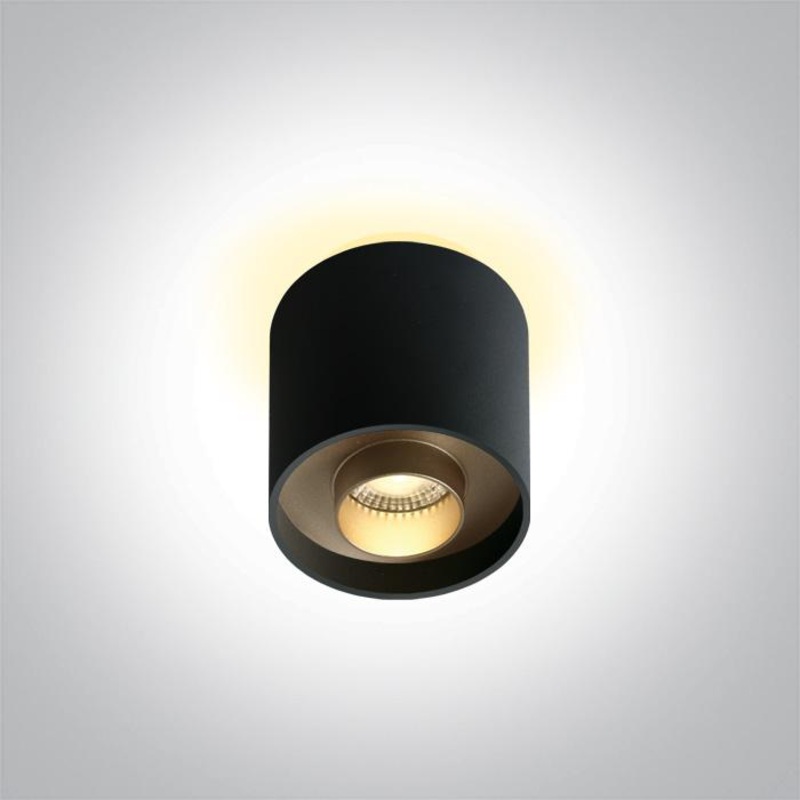 BLACK BACKLIT LED 8W WW IP20 230V DARK LIGHT