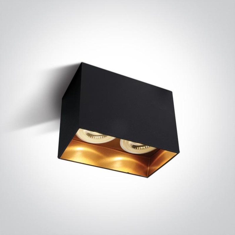 BLACK GU10 2x10W DARK LIGHT