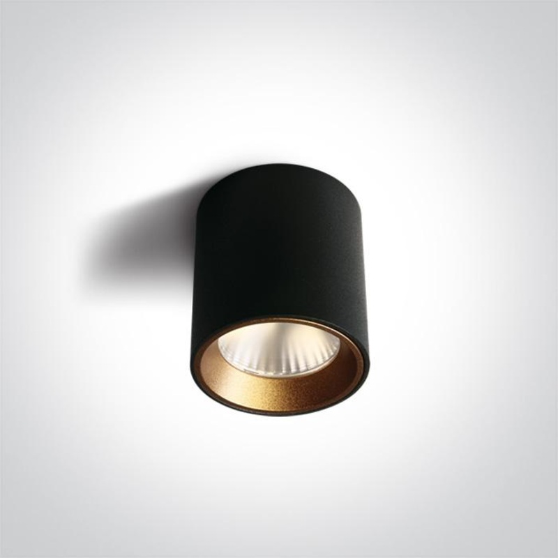 BLACK LED 7W WW 35deg 230V ROUND DIMMABLE