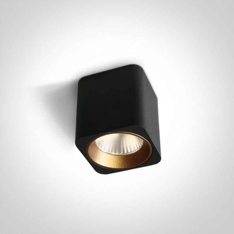 BLACK LED 7W WW 35deg 230V SQUARE DIMMABLE