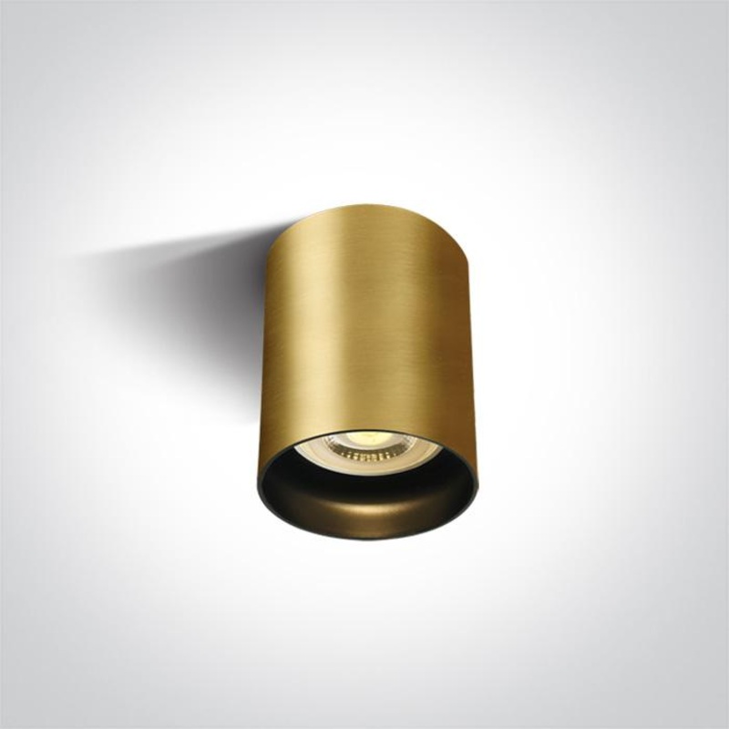 BRUSHED BRASS GU10 10W DARK LIGHT ROUND