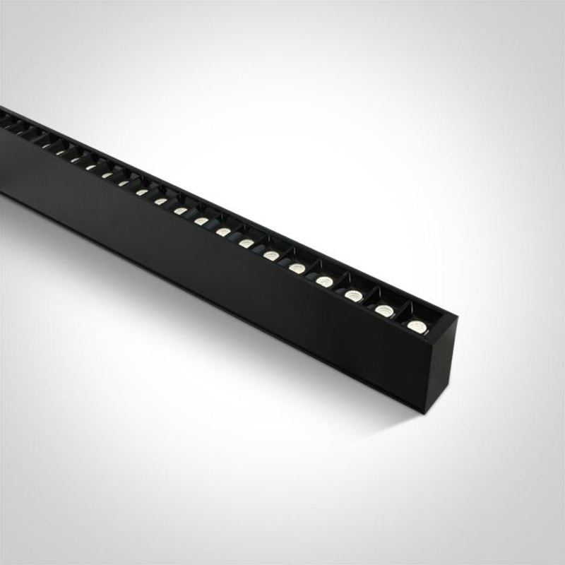 BLACK 48pcs SPOTS UGR17 LED 40W CW 1300mm 34d LINEAR 230V DARK LIGHT