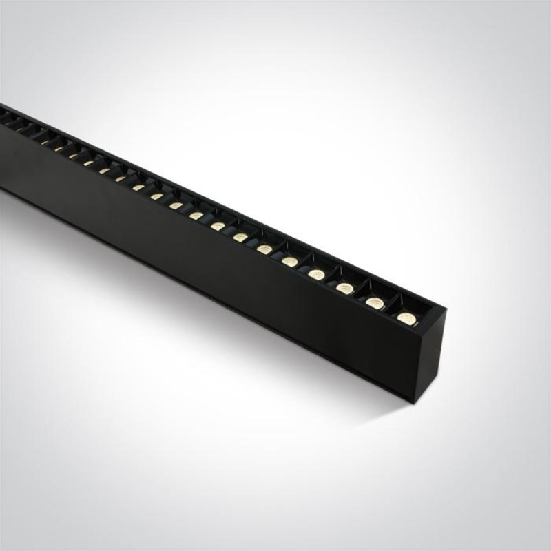 BLACK 48pcs SPOTS UGR17 LED 40W WW 1300mm 34d LINEAR 230V DARK LIGHT