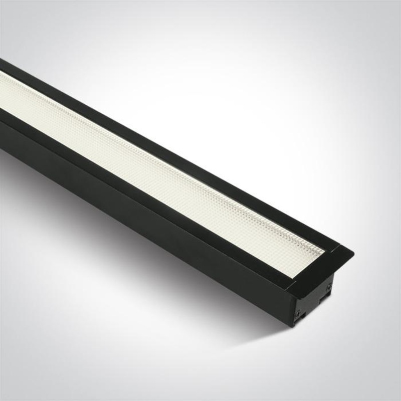BLACK RECESSED UGR19 LED 40W CW LINEAR IP20 230V