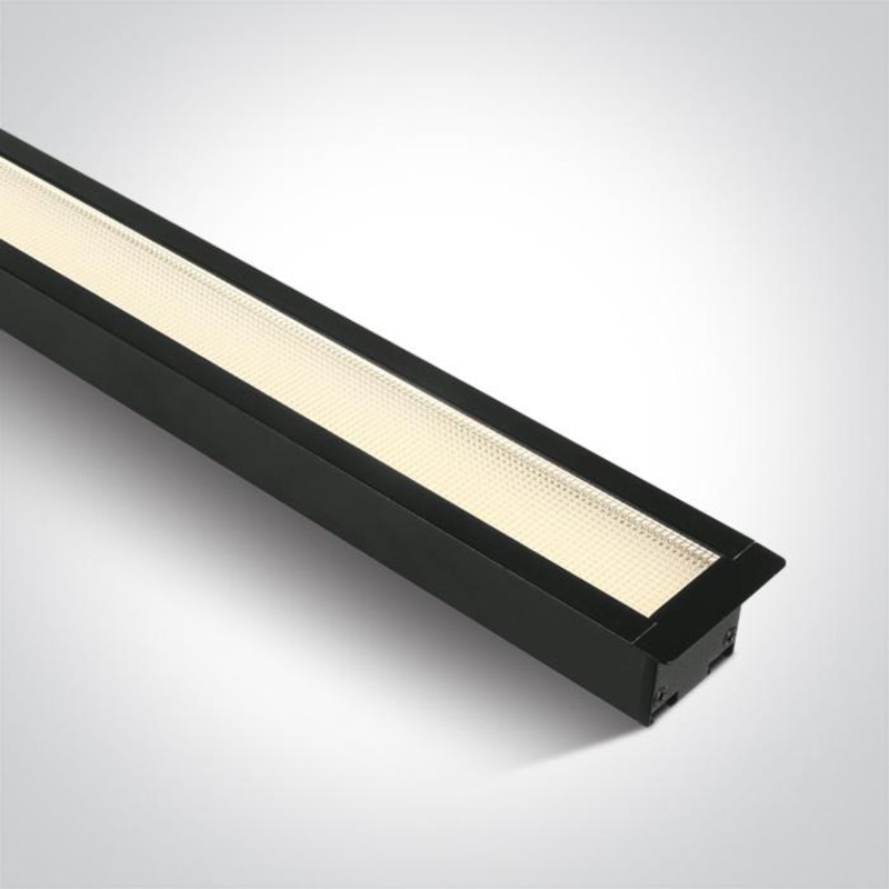 BLACK RECESSED UGR19 LED 40W WW LINEAR IP20 230V