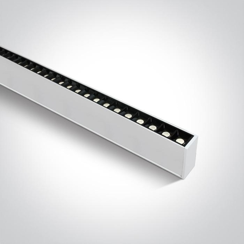 WHITE 48pcs SPOTS UGR17 LED 40W CW 1300mm 34d LINEAR 230V DARK LIGHT