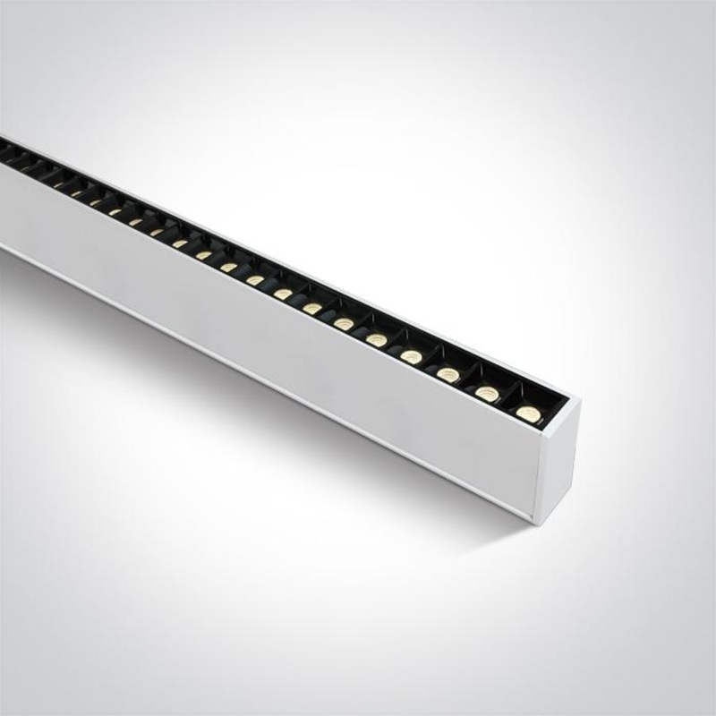 WHITE 48pcs SPOTS UGR17 LED 40W WW 1300mm 34d LINEAR 230V DARK LIGHT