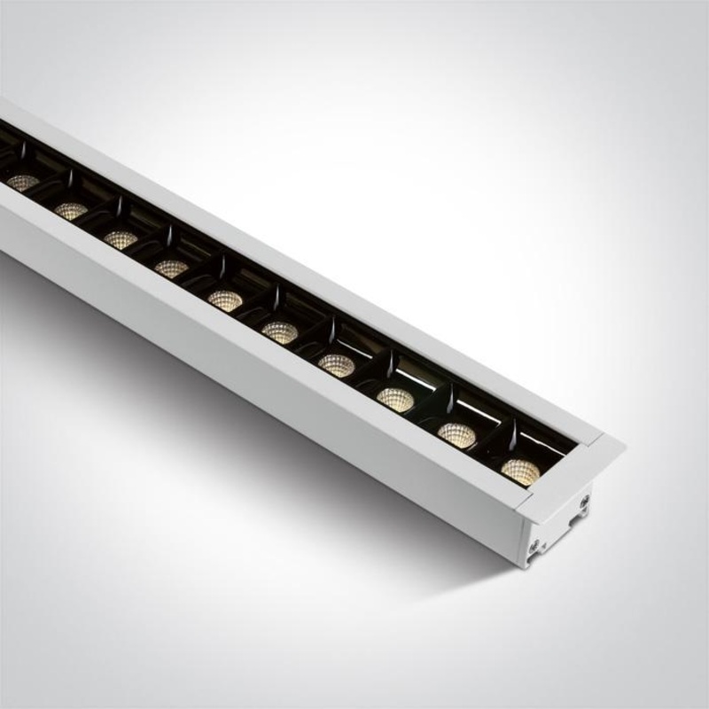 WHITE RECESSED 48pcs SPOTS LED 40W WW 34d LINEAR IP20 230V DARK LIGHT