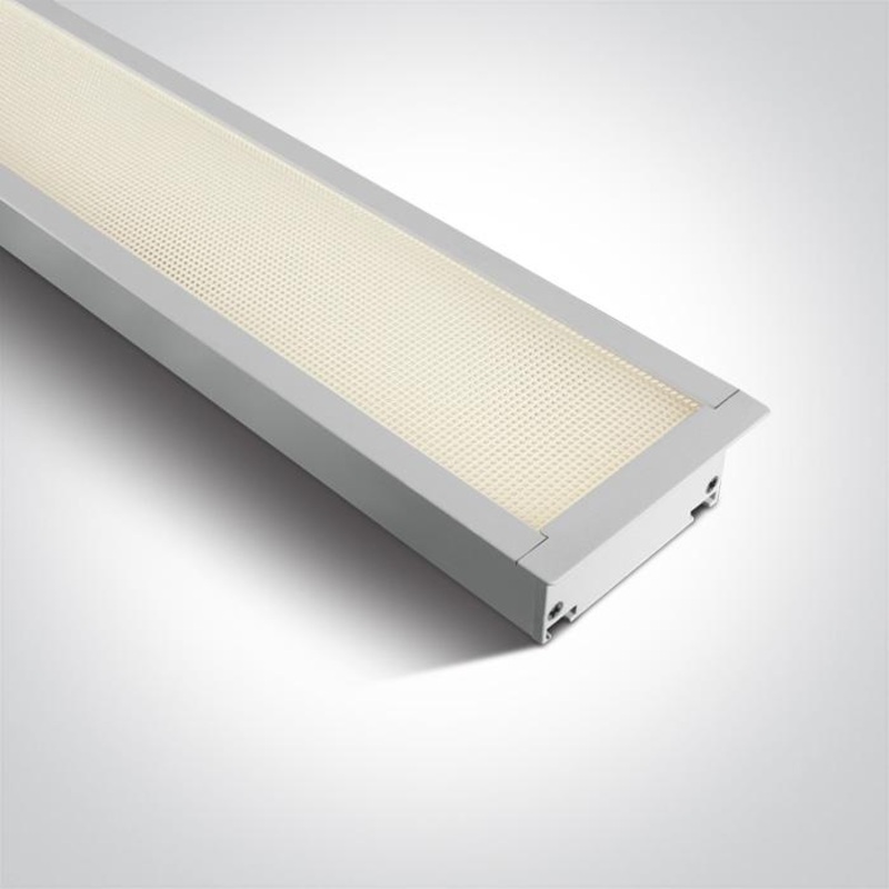 WHITE RECESSED UGR19 LED 40W WW 1210mm LINEAR 230V