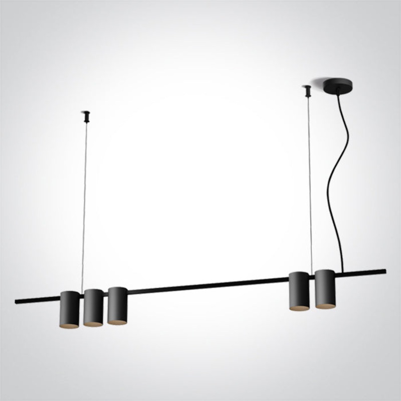 BLACK PENDANT GU10 5x7W IP20 100-240V