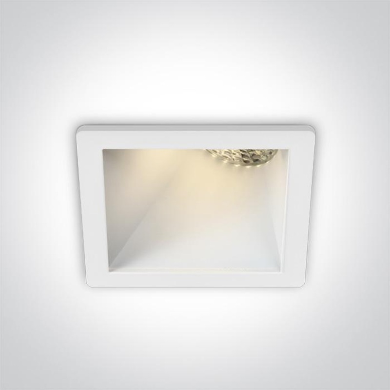 WHITE GU10 10W WHITE REFLECTOR DARK LIGHT ASYMMETRIC