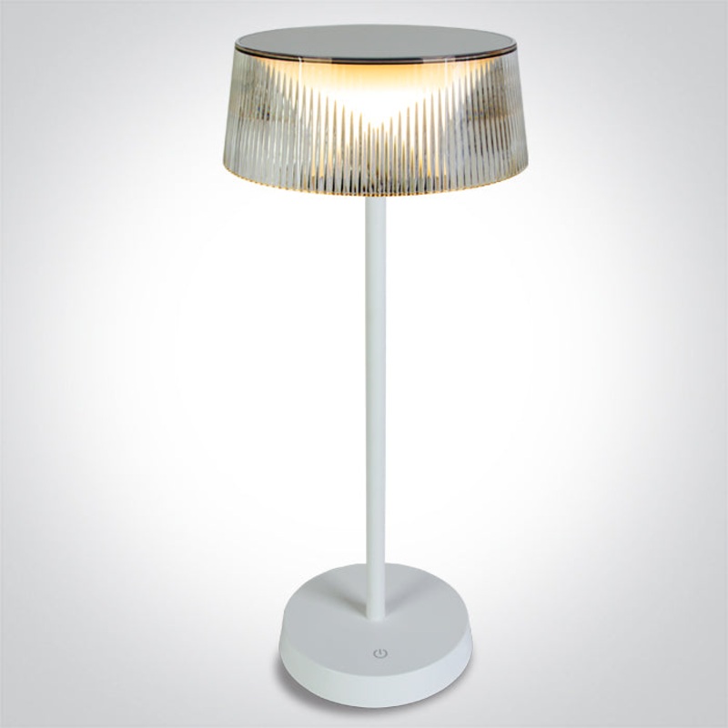 WHITE TABLE LAMP 2w WW IP44 USB RECHARGEABLE DIMMABLE