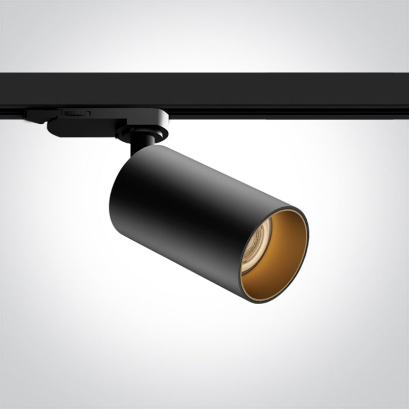 BLACK 10W GU10 TRACK SPOT 100-240V DARK LIGHT
