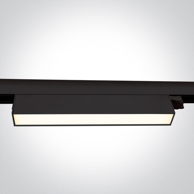 BLACK 24W CCTV LINEAR TRACK LIGHT 230V IP20