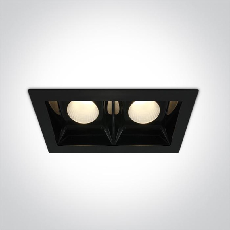 BLACK COB LED 2x20W WW 30deg 230V