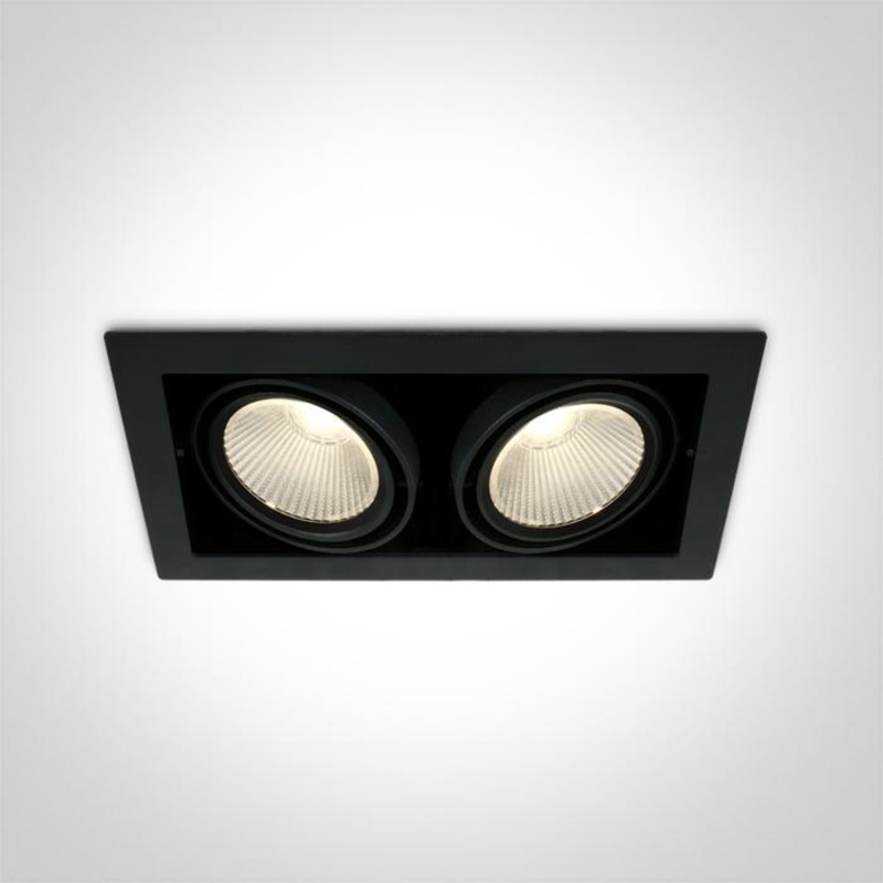 BLACK COB LED 2x30W WW 38deg 230V