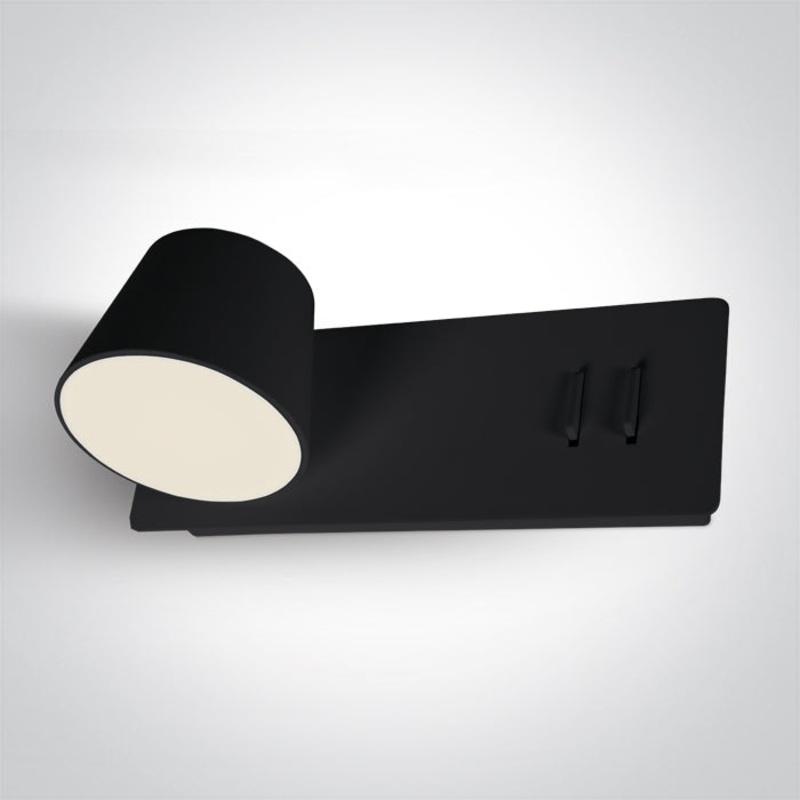 BLACK LED 6W+4W UPLIGHT WW IP20 230V LEFT