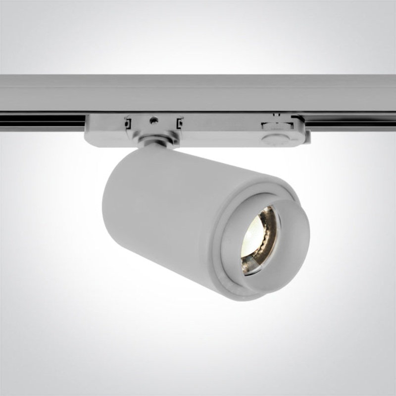 WHITE COB 30W WW TRACK SPOT 20-60deg ADJUSTABLE BEAM 230V