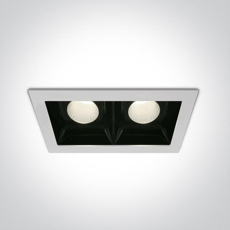 WHITE COB LED 2x20W CW 30deg 230V