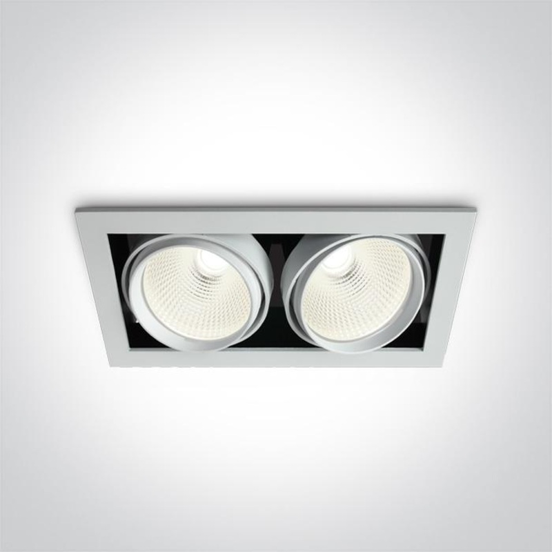 WHITE COB LED 2x20w CW 36d IP20 230v