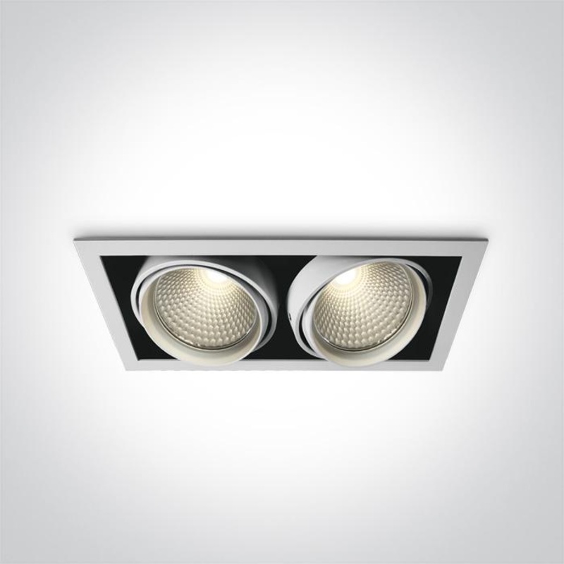 WHITE COB LED 2x40W WW 36d IP20 230v