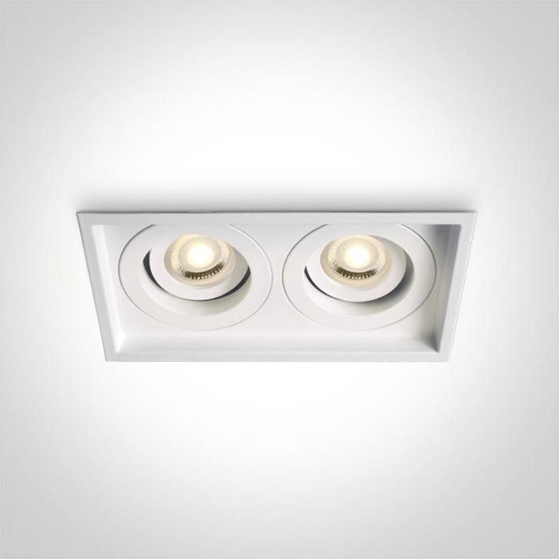 WHITE GU10 2x10w ADJUSTABLE