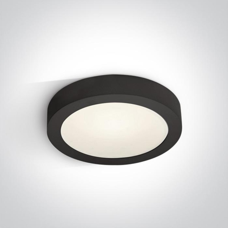 BLACK PLAFO LED 16w CW IP40 230v