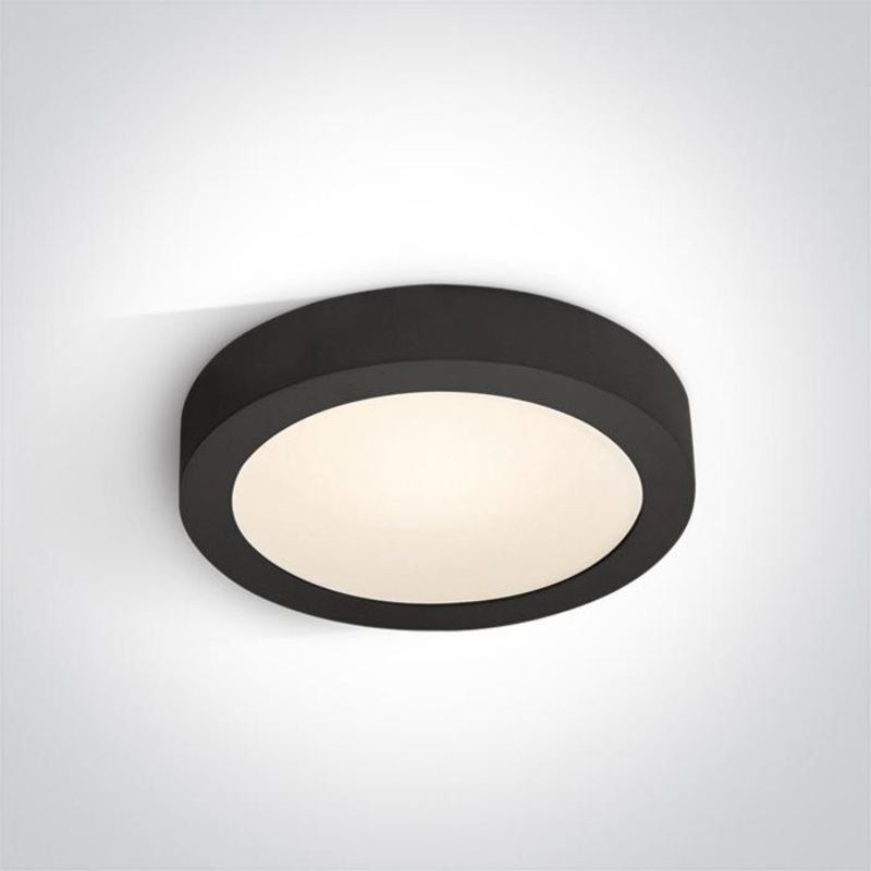 BLACK PLAFO LED 16w WW IP40 230v