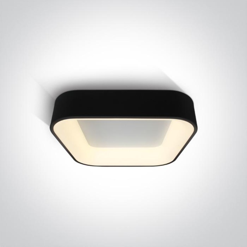 BLACK SQUARE PLAFO LED 38W WW IP20 230V