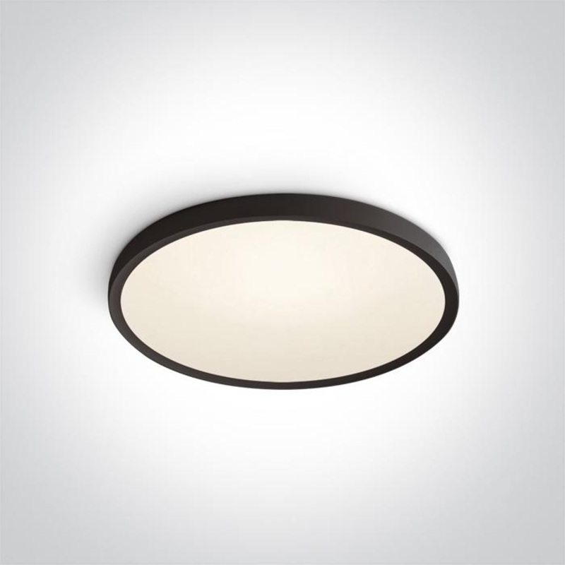 BLACK SUPER SLIM ROUND LED PLAFO 40W WW IP20 230V