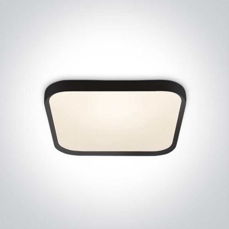 BLACK SUPER SLIM SQUARE LED PLAFO 40W WW IP20 230V